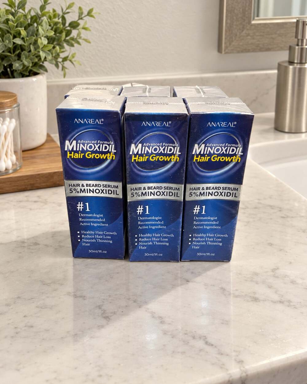 Anareal 5% Minoxidil Hair Growth Serum Lot 6 30ml NEW Sealed Exp 9/2027